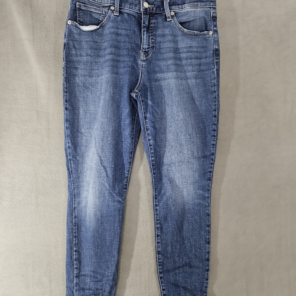 Lucky Brand Womens Jeans Size 14 / 32 Blue Med Mid Rise Skinny AVA Stretch